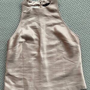 NWT Zara Metallic Blush Sleeveless Top
